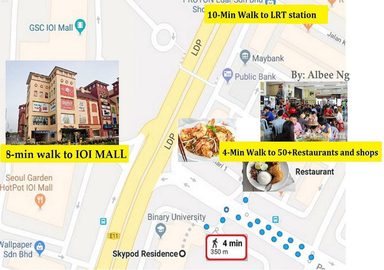 Puchong Skypod Residence, High Floor Balcony Unit, Walking Distance To Ioi Mall, 10Min Drive To Sunway מראה חיצוני תמונה